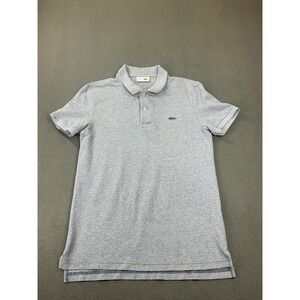 Lacoste Polo Womens 4 Blue Slim Basic Short Sleeve Collared Peru Breathable Knit